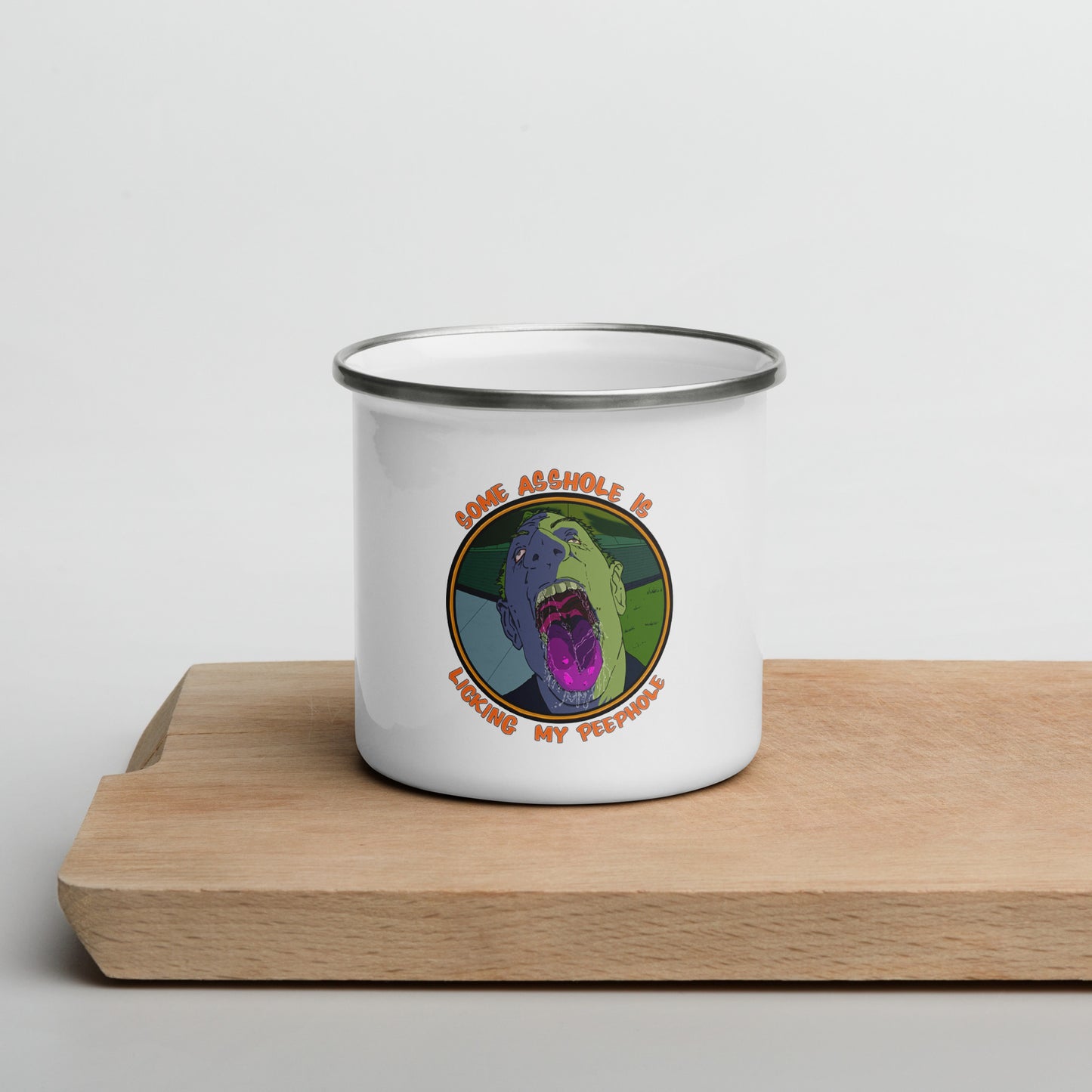 Peephole Enamel Mug