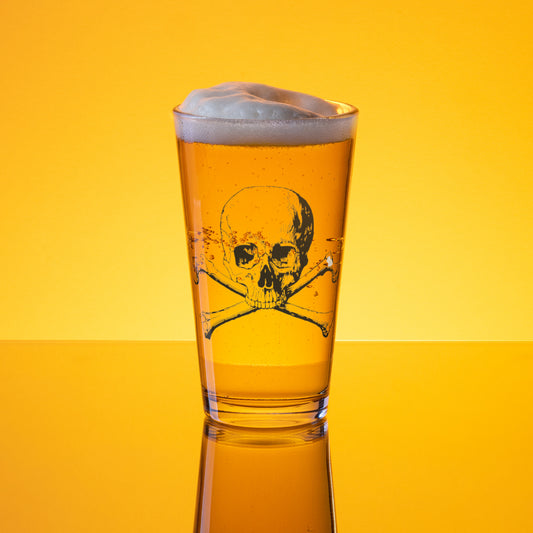 Crossbones Pint Glass